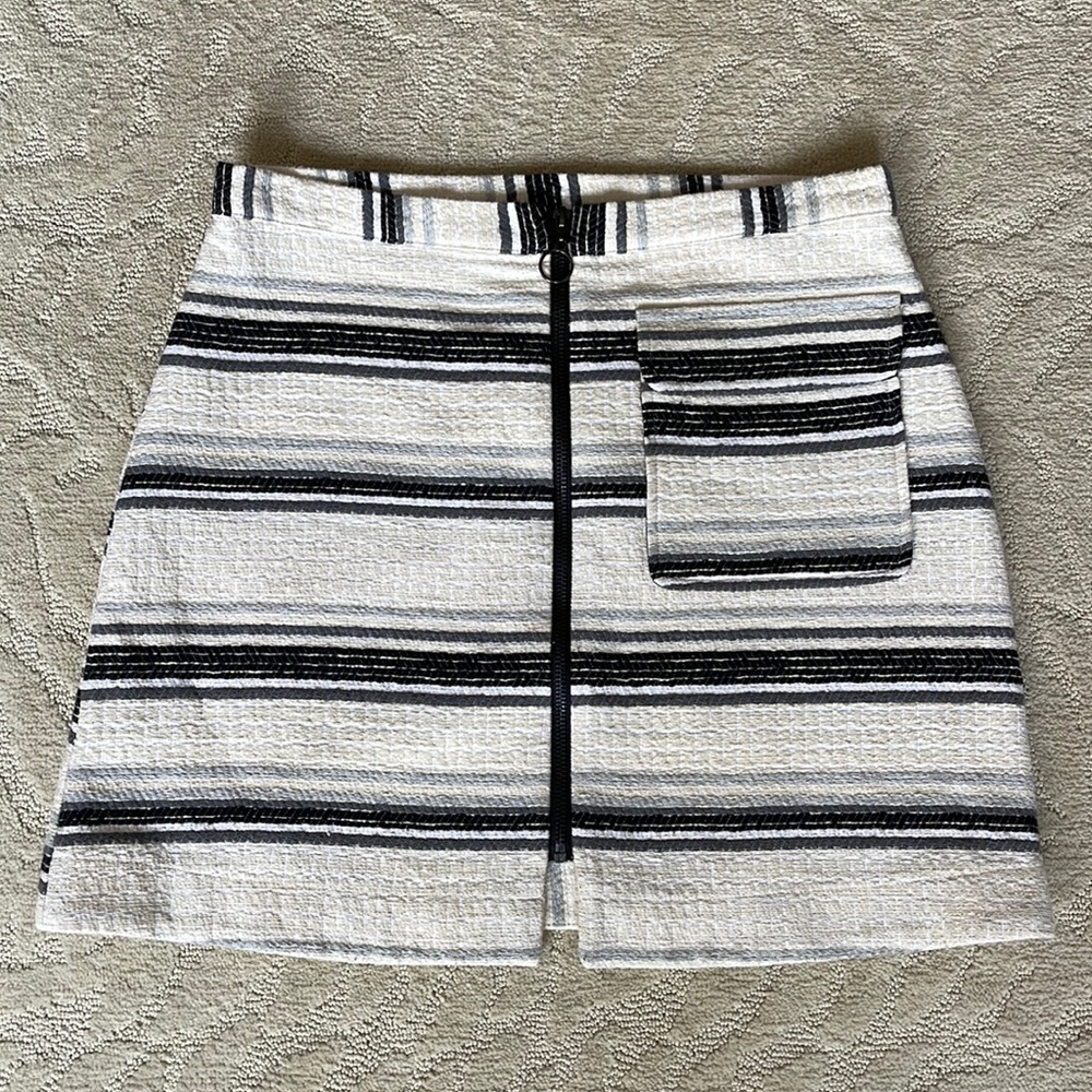 TOPSHOP A-line Zipper Skirt